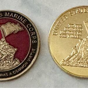 USMC Marine Corps Challenge coin Uncommon Valor was a Common Virtue! Semper Fi